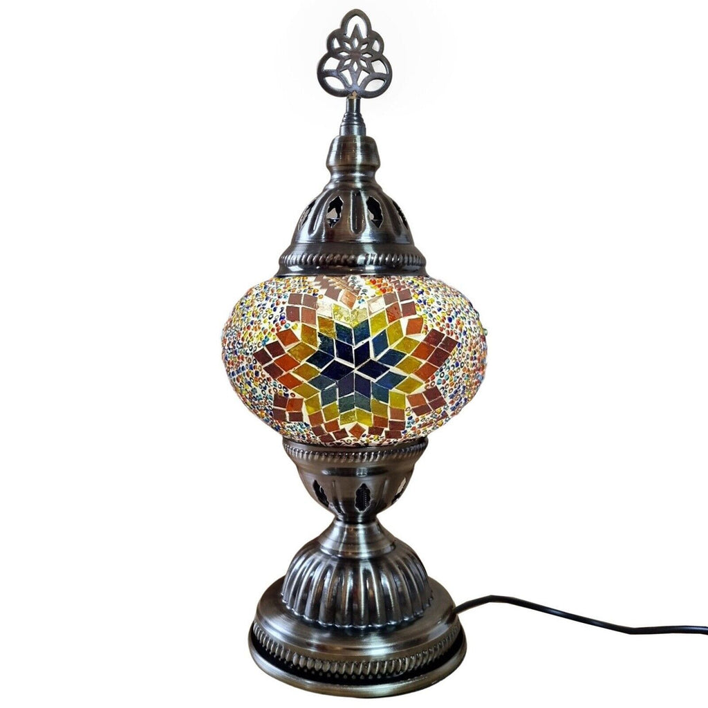 Turkish Moroccan Lamp Light Authentic Tiffany Style Glass Desk Table CE Tested