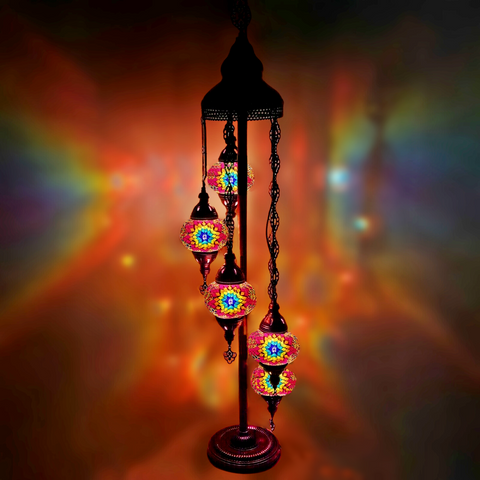 5 Ball Moroccan Turkish Style Floor Lamp MC7