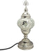 Moroccan Turkish Silver Mosaic Table Lamp
