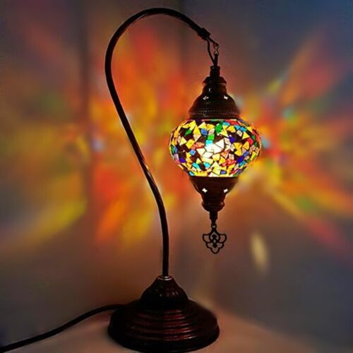 Türkisches Mosaik marokkanische Lampe Licht Tiffany Stil Glas Schreibtisch Tisch CE-geprüft