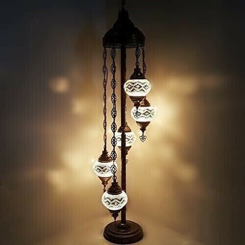 5 Ball Moroccan Turkish Style Floor Lamp W10