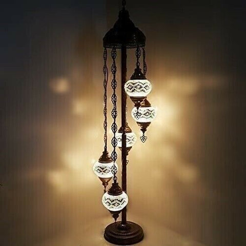 5 Ball Moroccan Turkish Style Floor Lamp W10
