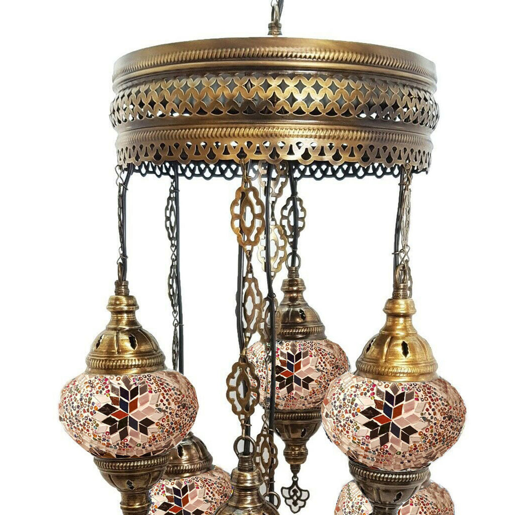 7 Ball Moroccan Turkish Style Chandelier MC4