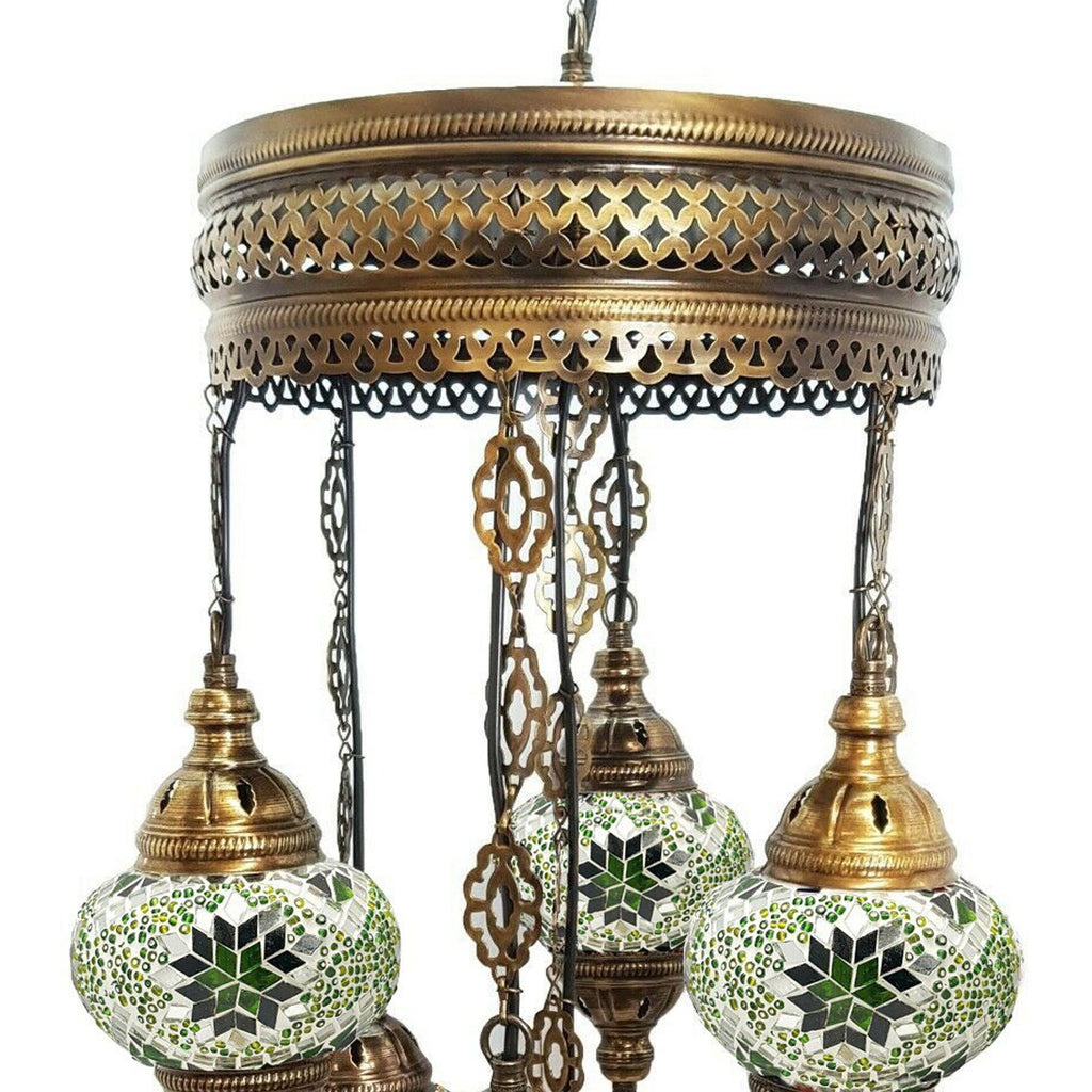 Candelabro de estilo turco marroquí de 7 bolas GR1