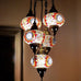 5 Ball Moroccan Turkish Style Chandelier MC2 100CM DROP - LARGE GLASS