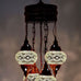 5 Ball Moroccan Turkish Style Chandelier W10 - 100cm Drop