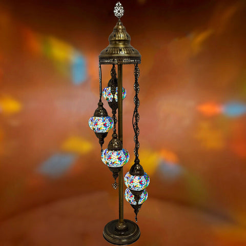 5 Ball Moroccan Turkish Style Floor Lamp MC15