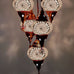 5 Ball Moroccan Turkish Style Chandelier W5 - 100cm Drop