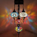 5 Ball Moroccan Turkish Style Chandelier MIX 100CM DROP - LARGE GLASS