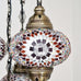 5 Ball Moroccan Turkish Style Chandelier MC2 100CM DROP - LARGE GLASS