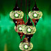 5 Ball Moroccan Turkish Style Chandelier GR1 - 73cm Drop