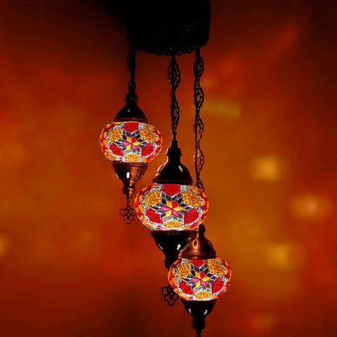 3 Ball Moroccan Turkish Style Chandelier OR9