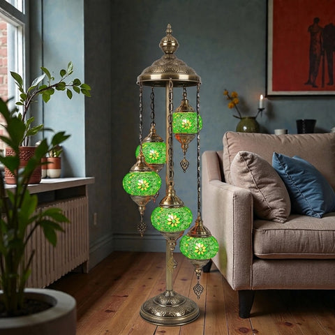 5 Ball Moroccan Turkish Style Floor Lamp