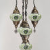 5 Ball Moroccan Turkish Style Chandelier GR1 - 100cm Drop