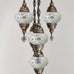 5 Ball Moroccan Turkish Style Chandelier W10 - 100cm Drop