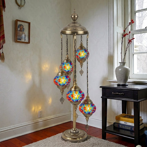 5 Ball Moroccan Turkish Style Floor Lamp