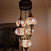 5 Ball Moroccan Turkish Style Chandelier MC2 73CM DROP - LARGE GLASS