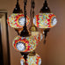 5 Ball Moroccan Turkish Style Chandelier MC2 100CM DROP - LARGE GLASS