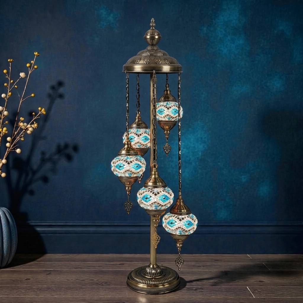 5 Ball Moroccan Turkish Style Floor Lamp