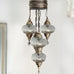 5 Ball Moroccan Turkish Style Chandelier OTO 73CM DROP - LARGE GLASS