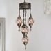 5 Ball Moroccan Turkish Style Chandelier MC2 - 100cm Drop