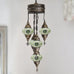 5 Ball Moroccan Turkish Style Chandelier GR1 - 73cm Drop