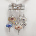 8 Ball Turkish Moroccan Style Silver Chandelier Multi colour 17cm