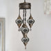 5 Ball Moroccan Turkish Style Chandelier P8 - 100cm Drop