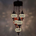 5 Ball Moroccan Turkish Style Chandelier W10 - 73cm Drop