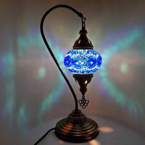 Turkish Mosaic Moroccan Lamp Light Tiffany Style Glass Desk Table CE Tested