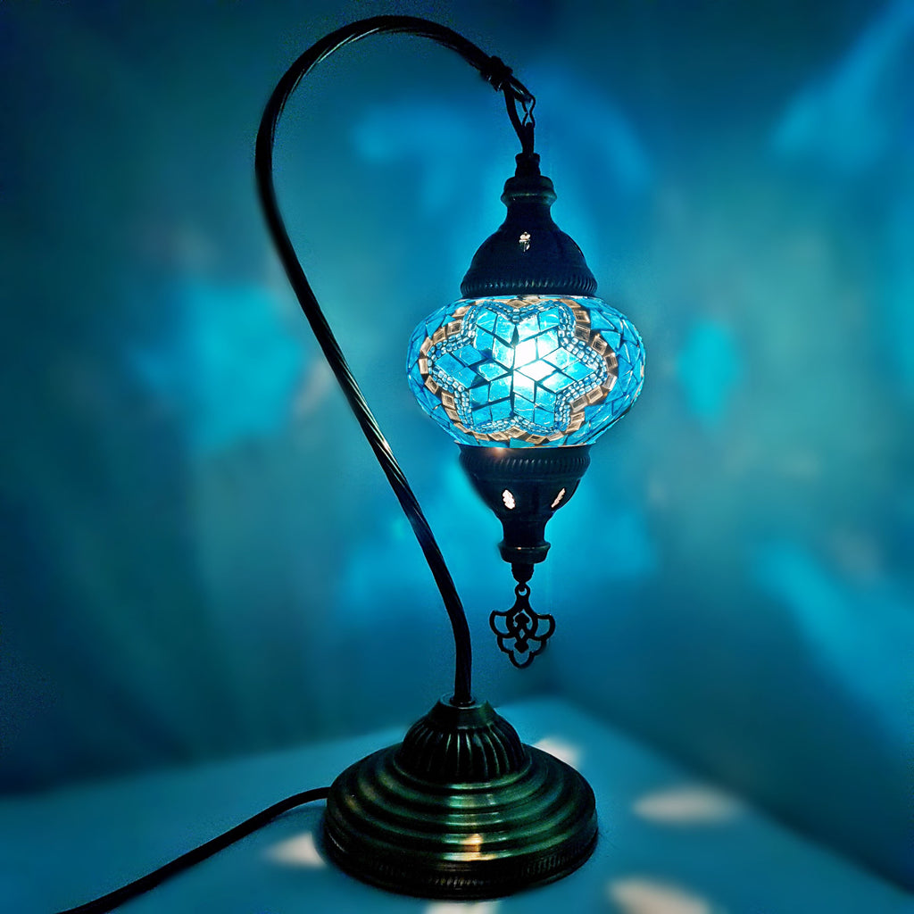 Türkisches Mosaik marokkanische Lampe Licht Tiffany Stil Glas Schreibtisch Tisch CE-geprüft