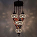 5 Ball Moroccan Turkish Style Chandelier W6 - 100cm Drop