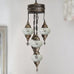 5 Ball Moroccan Turkish Style Chandelier W10 - 73cm Drop