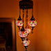 5 Ball Moroccan Turkish Style Chandelier OR9 - 73cm Drop