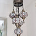 5 Ball Moroccan Turkish Style Chandelier MC2 73CM DROP - LARGE GLASS