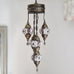 5 Ball Moroccan Turkish Style Chandelier OR9 - 100cm Drop