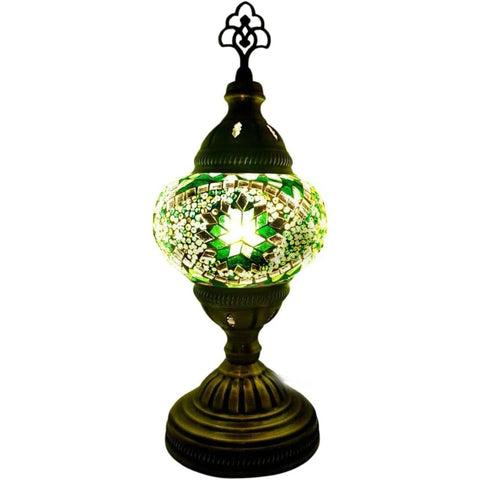 Battery Operated Mosaic Turkish  Table Lamp MEDIUM GLASS - GR1