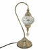 Moroccan Turkish Silver Chrome Table Lamp - W10