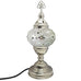 Moroccan Turkish Silver Mosaic Table Lamp