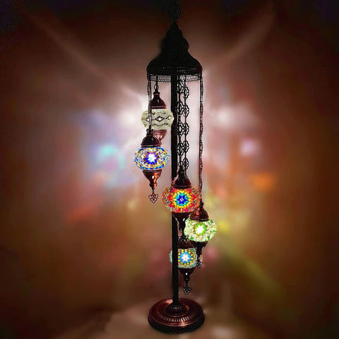 5 Ball Moroccan Turkish Style Floor Lamp MIX-1