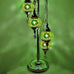 5 Ball Moroccan Turkish Style Silver Floor Lamp Large Glass SLGR1