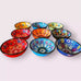 Turkish Moroccan Hand Painted Mix Colour 12cm Bowl Set of 9