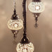 Silberne Stehlampe im marokkanischen türkischen Stil mit 3 Kugeln S-W1