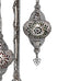 Silberne Stehlampe im marokkanischen türkischen Stil mit 3 Kugeln S-W1