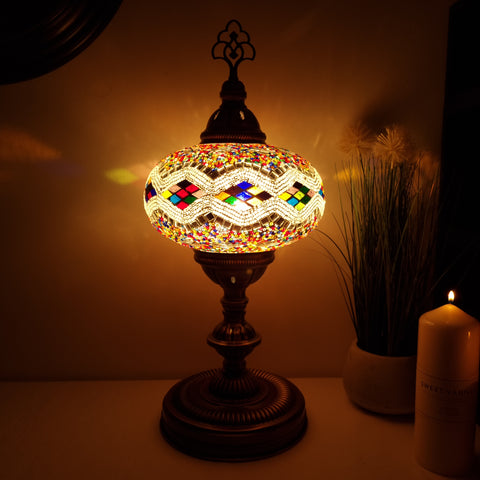 Lámpara de mesa estilo turco marroquí extra grande - GLA23MC11