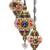 Candelabro de estilo turco marroquí de 3 bolas MC7