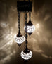 Lámpara de araña de estilo turco marroquí de 3 bolas W6
