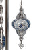 Silberne Stehlampe im marokkanischen türkischen Stil mit 3 Kugeln S-B4A