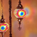 Lámpara de pie plata estilo turco marroquí de 3 bolas S-MC7