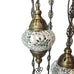 Lámpara de araña de estilo turco marroquí de 5 bolas W6